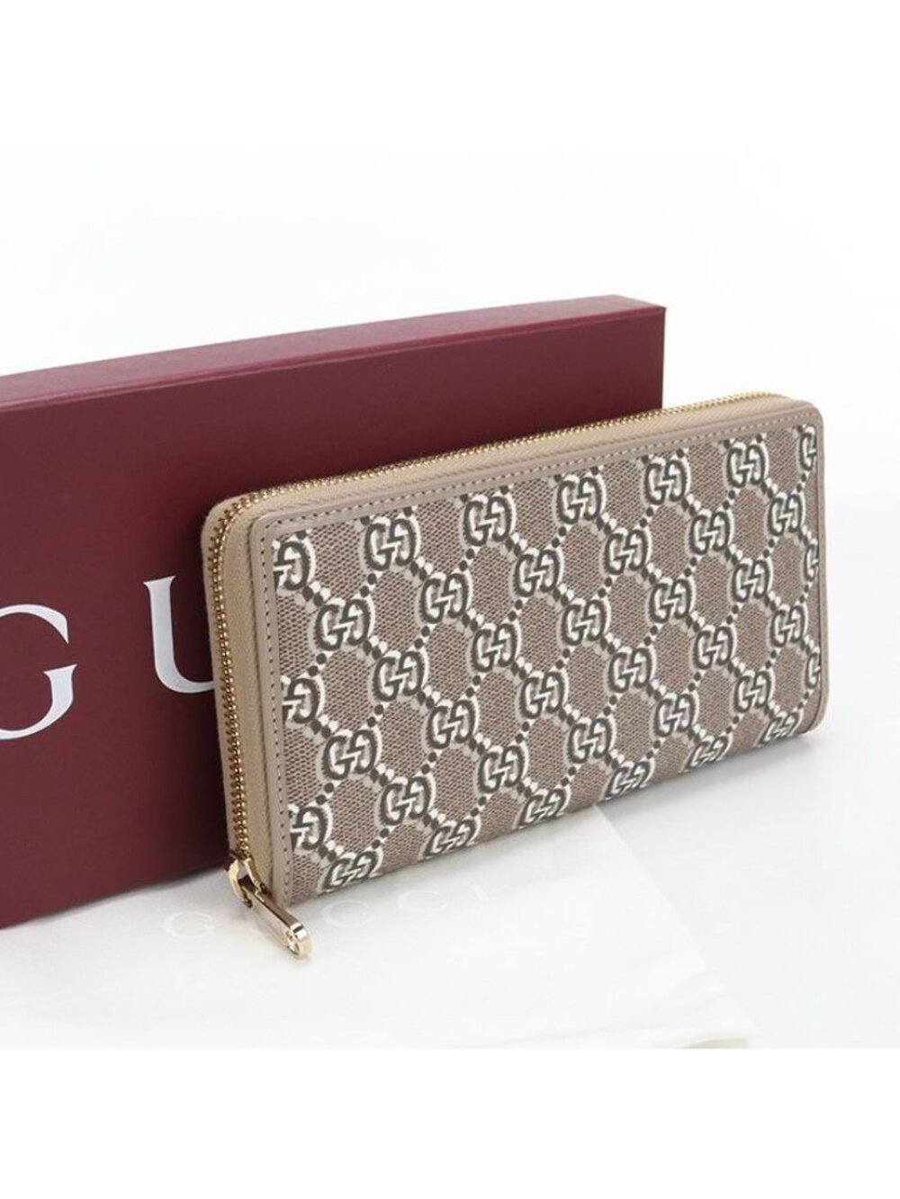 Gucci Zip Around Wallet GG Shadow